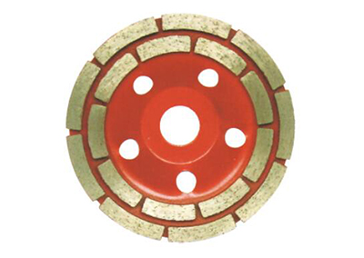 Diamond cup wheel-double row
