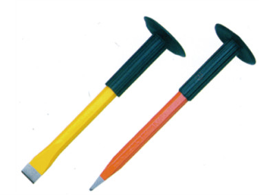 HAND TOOL-HEXAGONAL COLD CHISEL WITH RUBBER-HOLDER